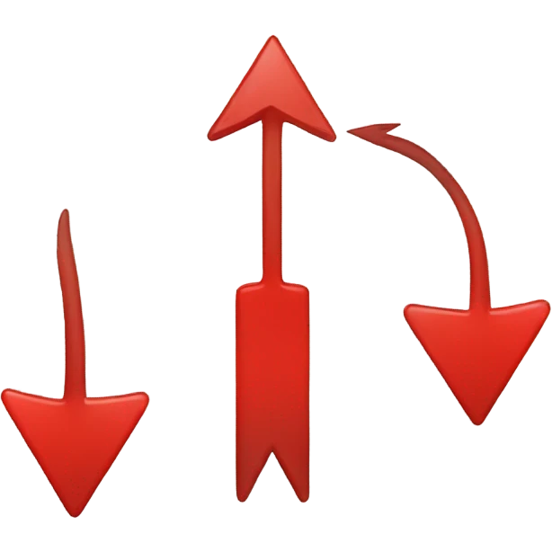 red arrow pointing down emoji
