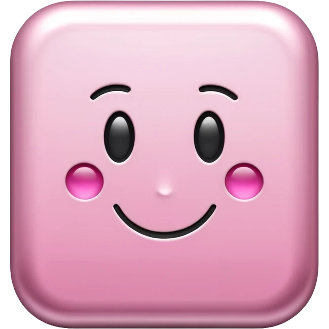 metallic light pink 3d rectangle shape emoji