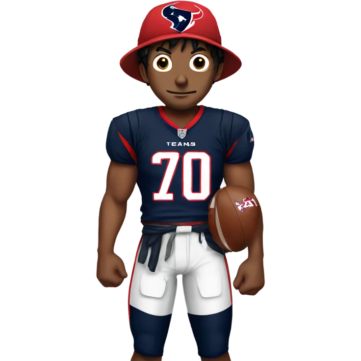 luffy wearing a Texans jersey emoji