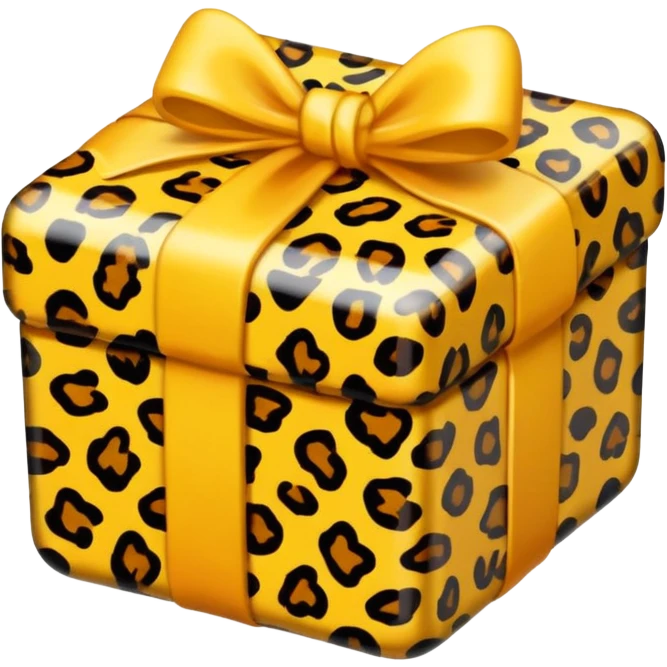 leopard print wrapped candy emoji