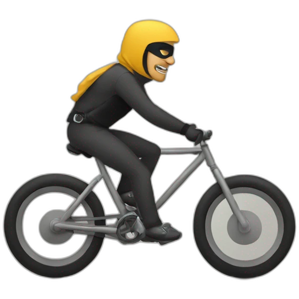 Bandit sur un vélo de course  emoji