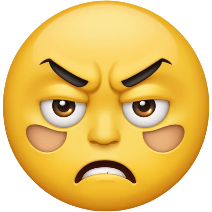 Swearing face yellow circle emoji