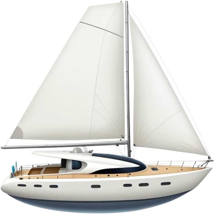 White Sailing yacht named totoro emoji