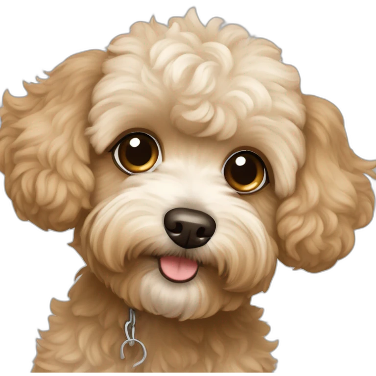white light brown maltipoo terrier slender emoji