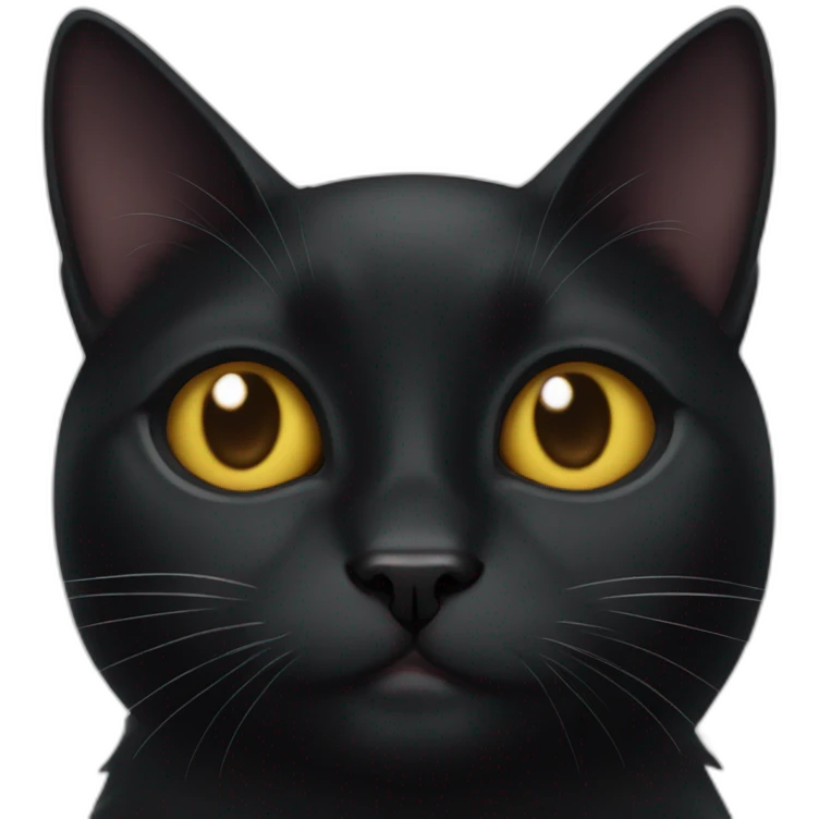 black cat with geterohromia emoji