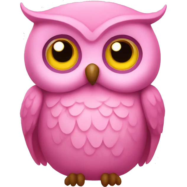 Pink owl emoji