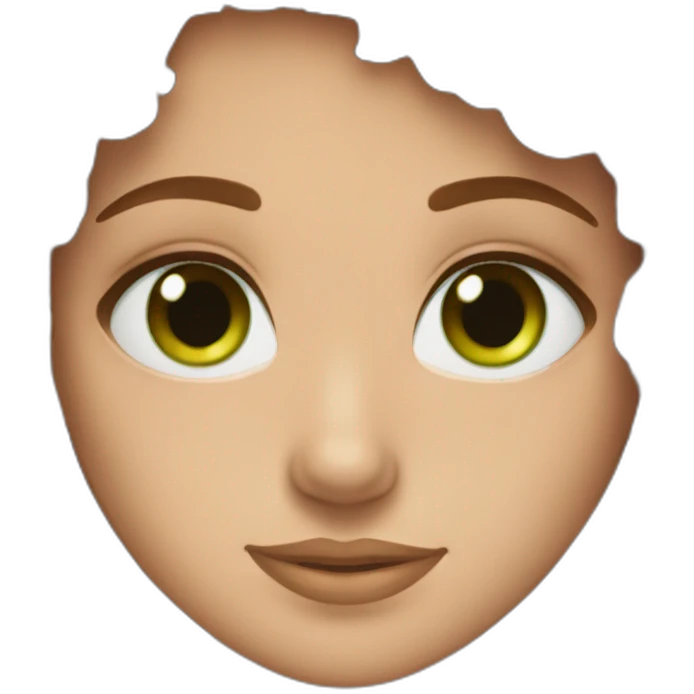 green eyes / brown hair / very very butifull emoji