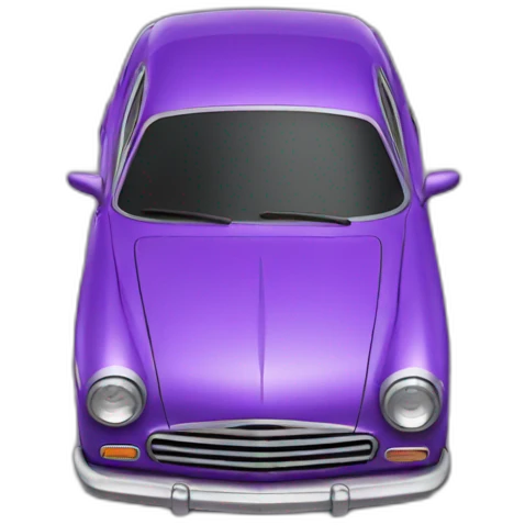 purple car top front view emoji