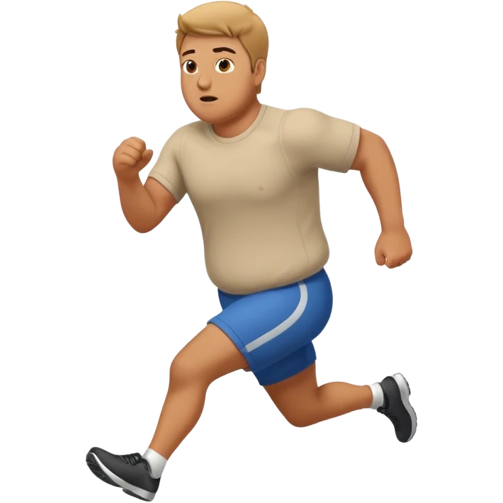create a stocky man running towards me emoji