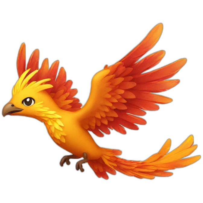 Flying phoenix emoji