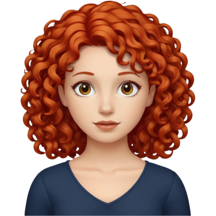 female curly red hair emoji