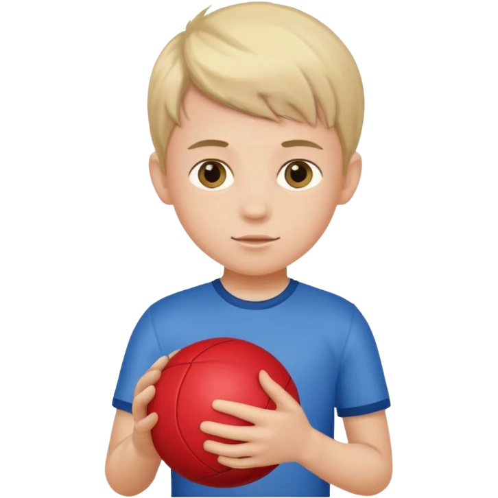 Boy with a ball in his hand emoji