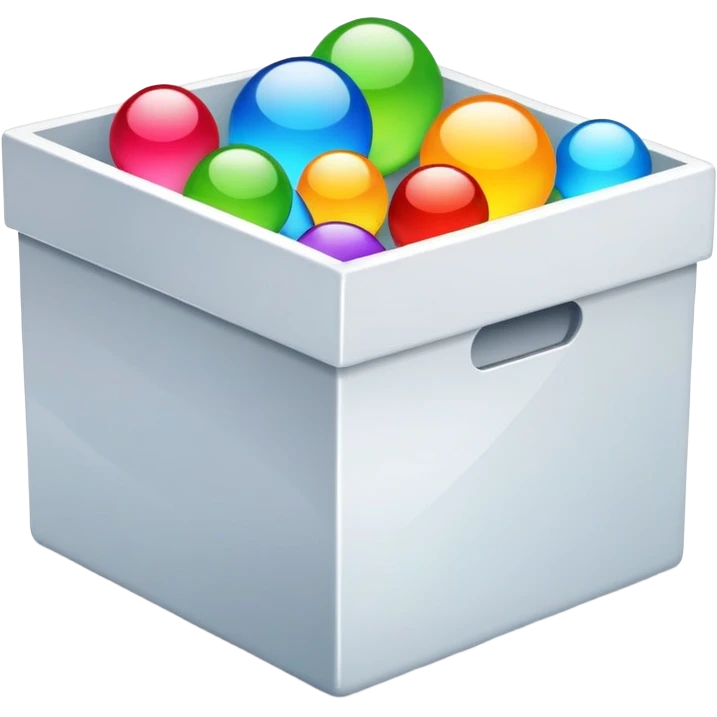 Box full of desktop objects  emoji