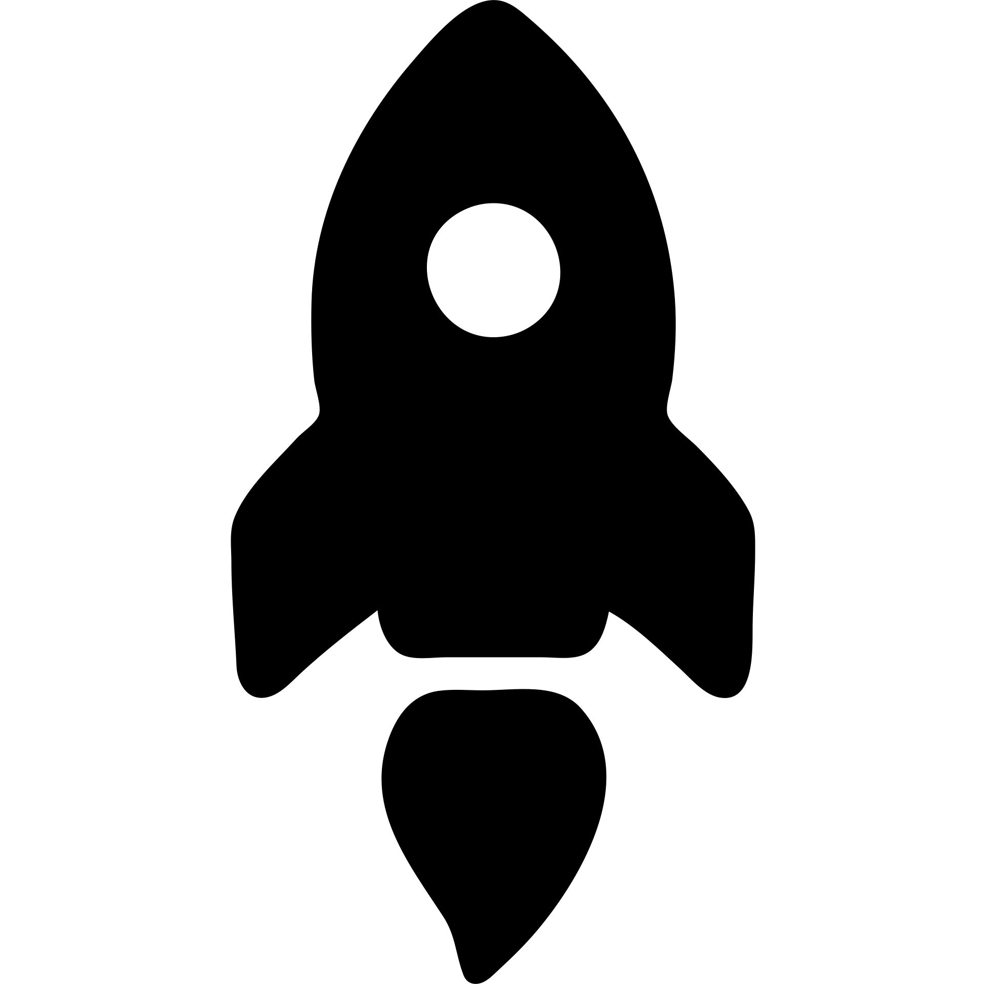 simple bold rocket boost flame icon in orange symbolizing speed and energy emoji