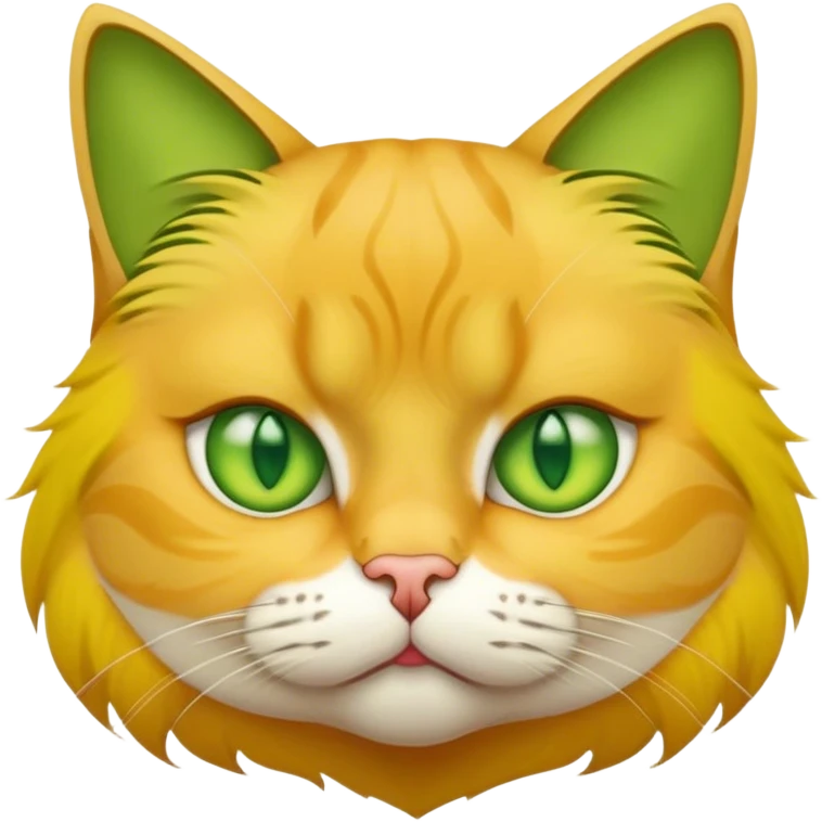 Pouting side face cat, yellow  emoji