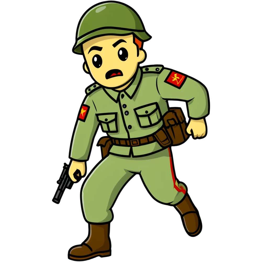 Nikolai Belinski drunk Soviet soldier with combat gear from zombies emoji