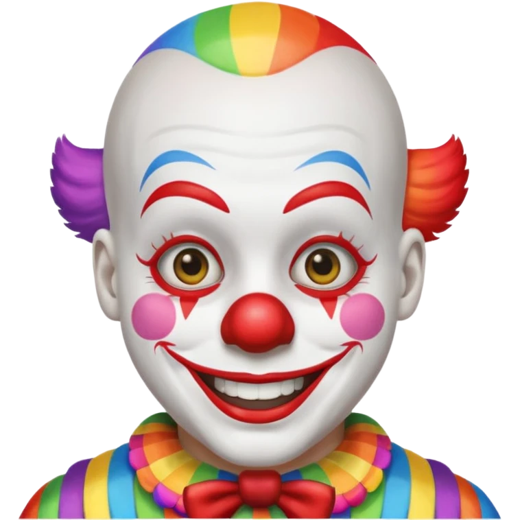 Clown with rainbow buzzcut emoji
