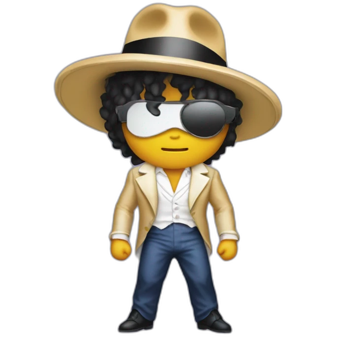 The super saiyan god dressed like Michael Jackson's iconic Smooth Criminal wear emoji