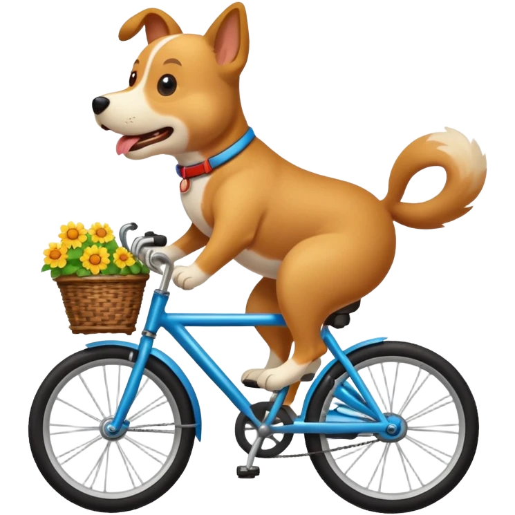 Perro en cicla emoji