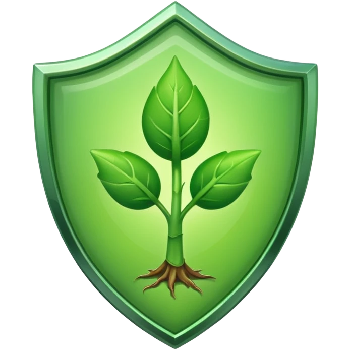 Green shield with sprout icon emoji