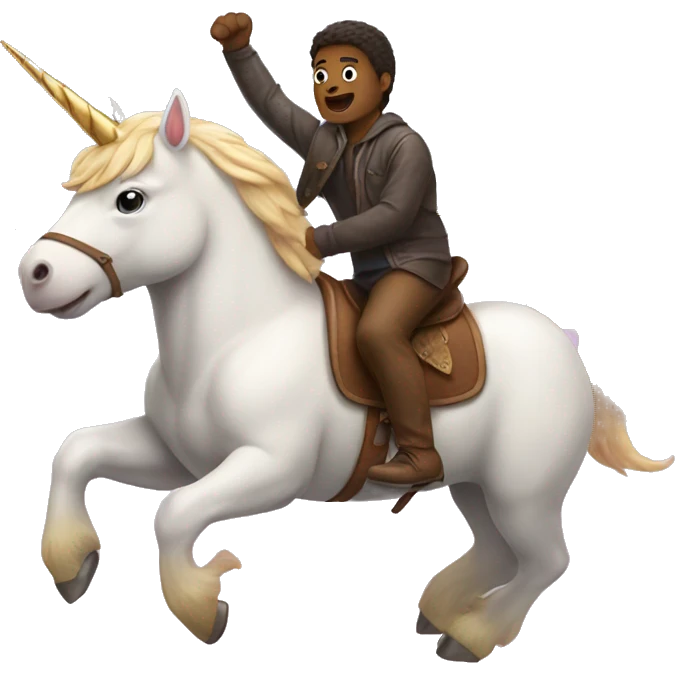 Unicorn riding a bear emoji