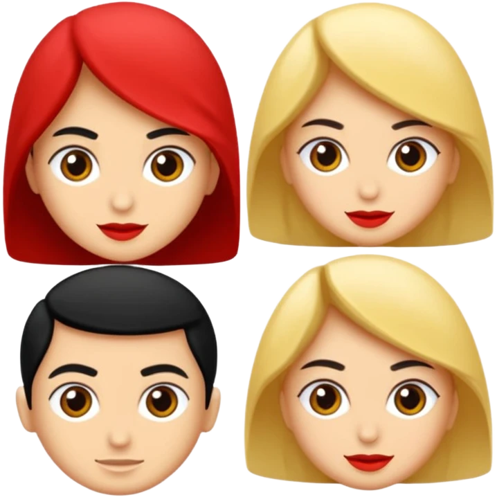 Uzun beyaz tenli toplu saçlı ela gözlü dolgun dudaklı kumral kız emoji