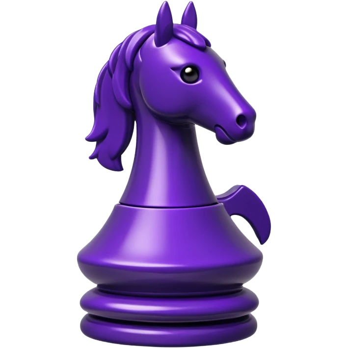 chess knight in dark purple emoji