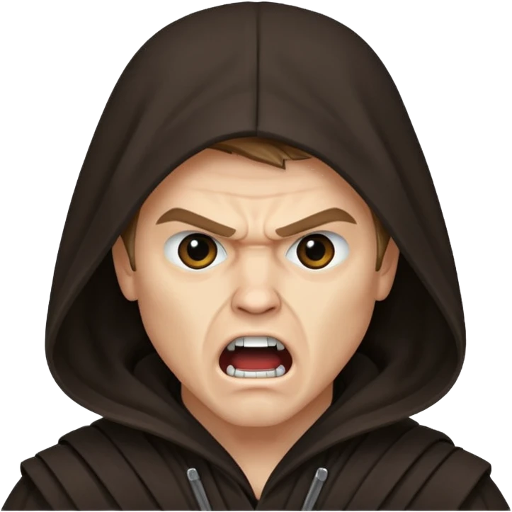 angry screaming anakin skywalker  hooded covering half of the face emoji