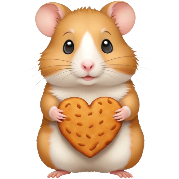 Hamster in love with schnitzel emoji