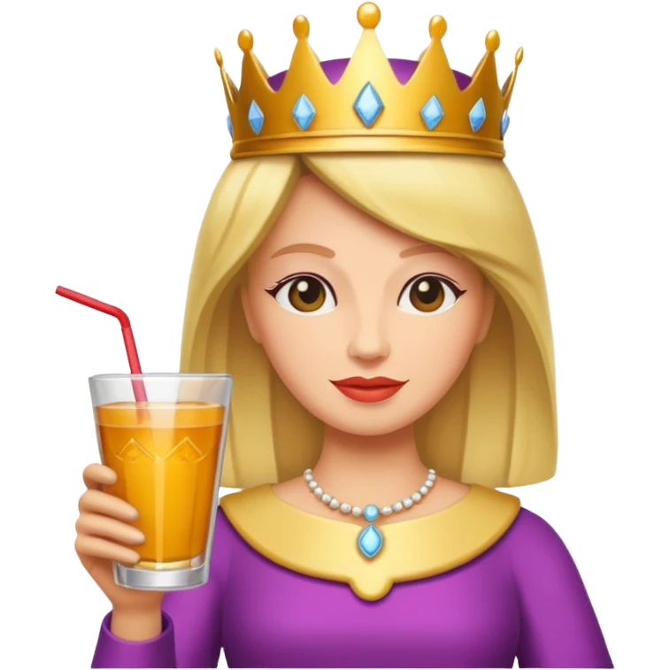 queen with drink emoji