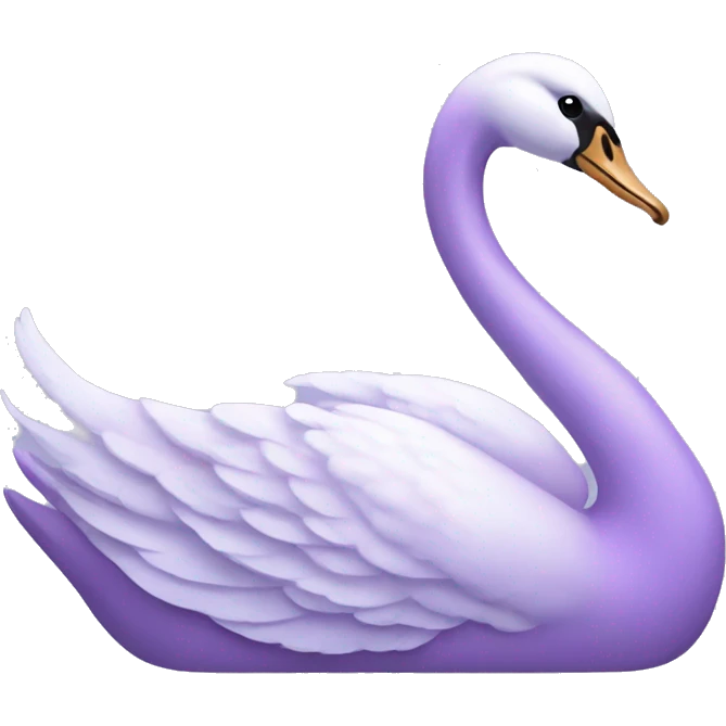 Pastel purple swan emoji
