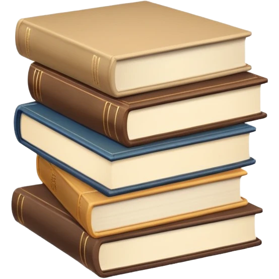 А stack of books in beige emoji