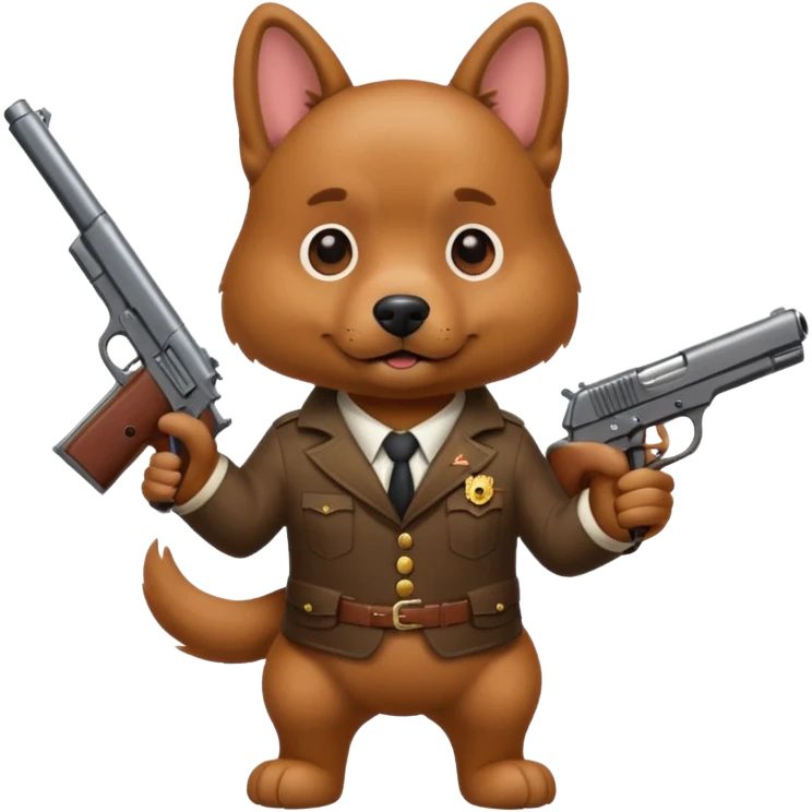 Dog wit gun emoji