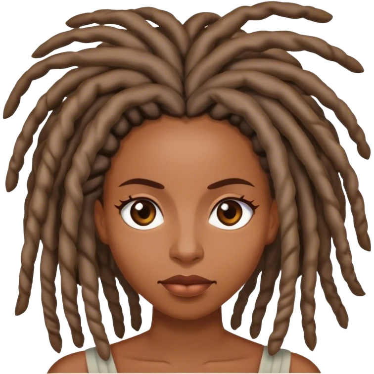 Black woman with locs rolling eyes emoji