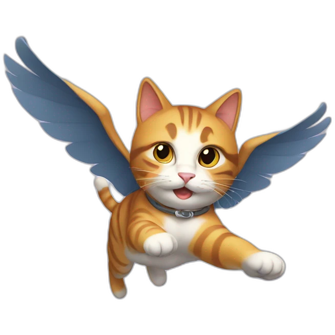 Flying cat emoji