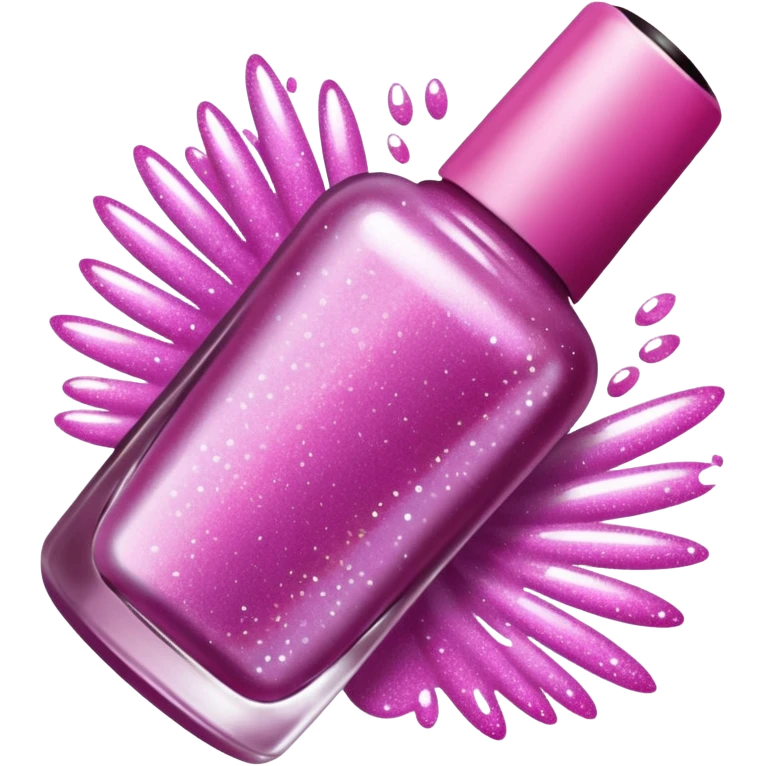 Pink glitter nail polish emoji
