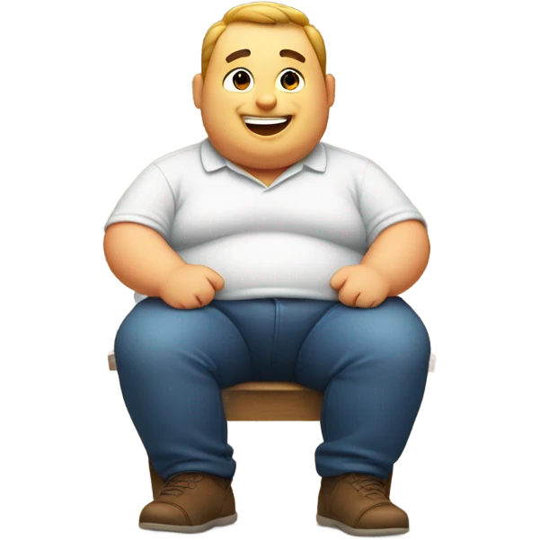Fat guy rubbing his belly  emoji