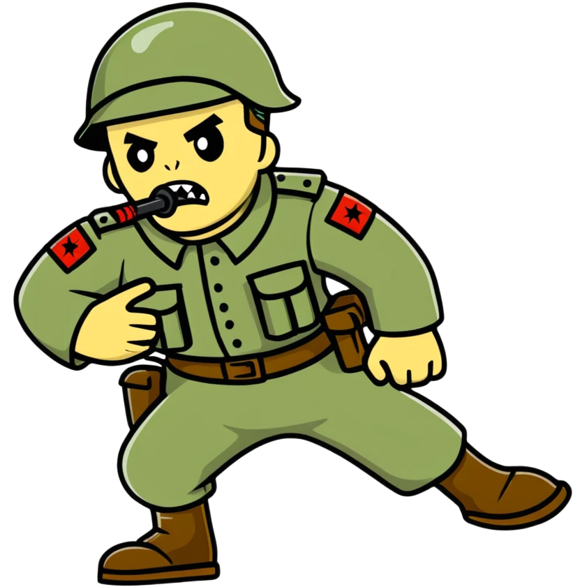 Nikolai Belinski drunk Soviet soldier with combat gear from zombies emoji