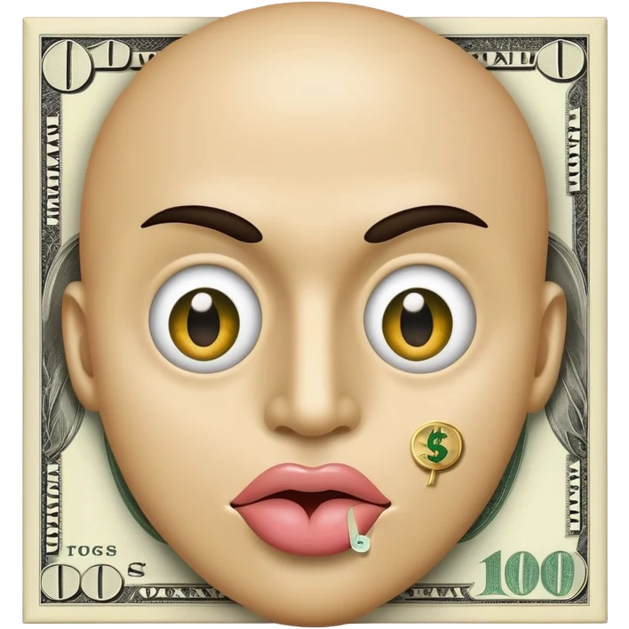 face with money eyes and dollar sign tongue emoji