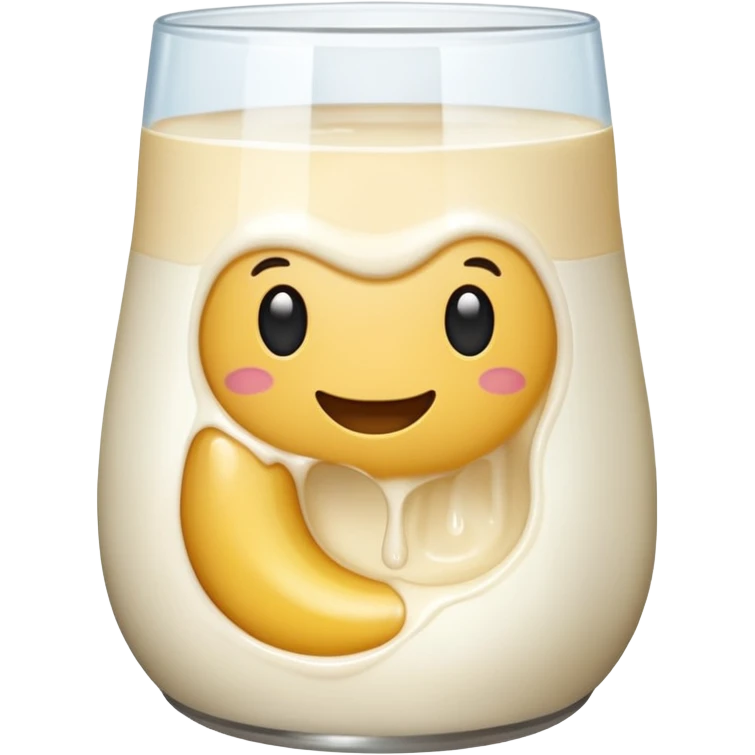 make me iOS style emoji of stomach half filled by milk emoji