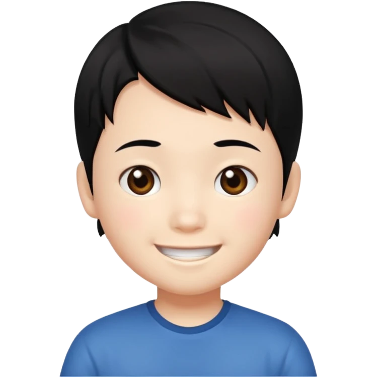chinese kid with black hair emoji