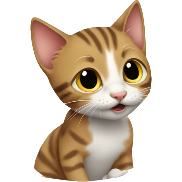 cat seeing baby for first time emoji