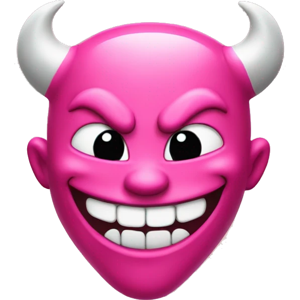 Laughing pink devil emoji emoji