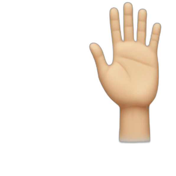 human hand up emoji
