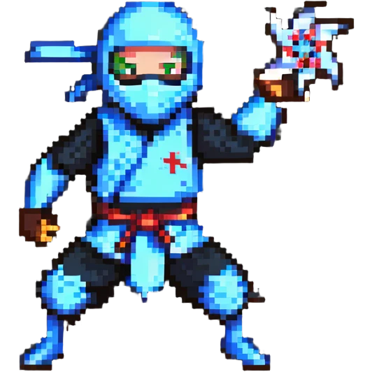 masked ninja throwing a shuriken emoji