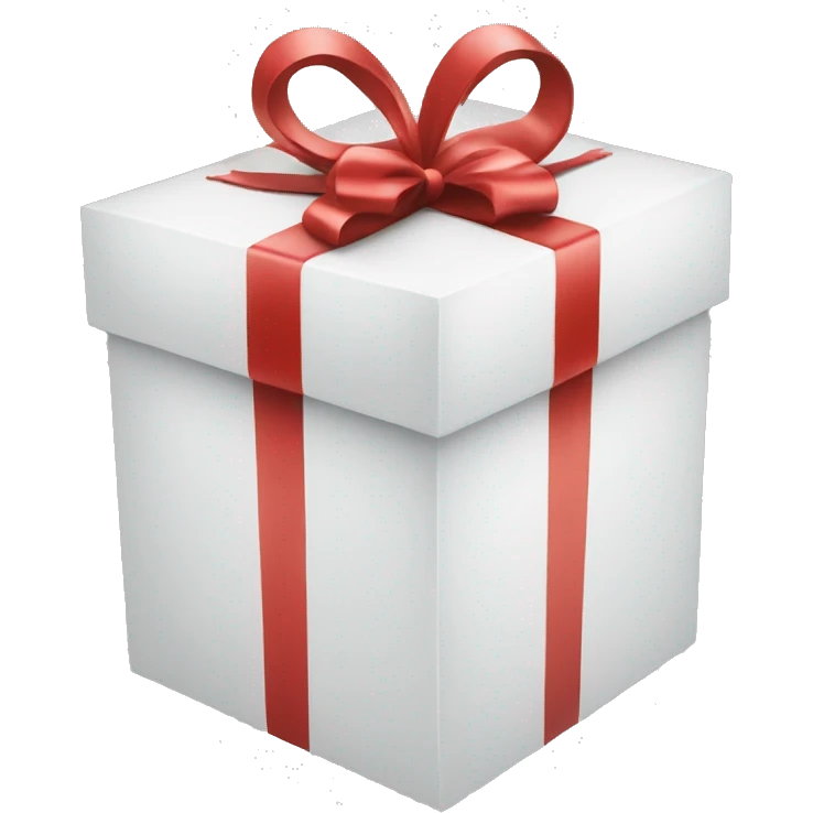 Gift on Xmas white box  emoji
