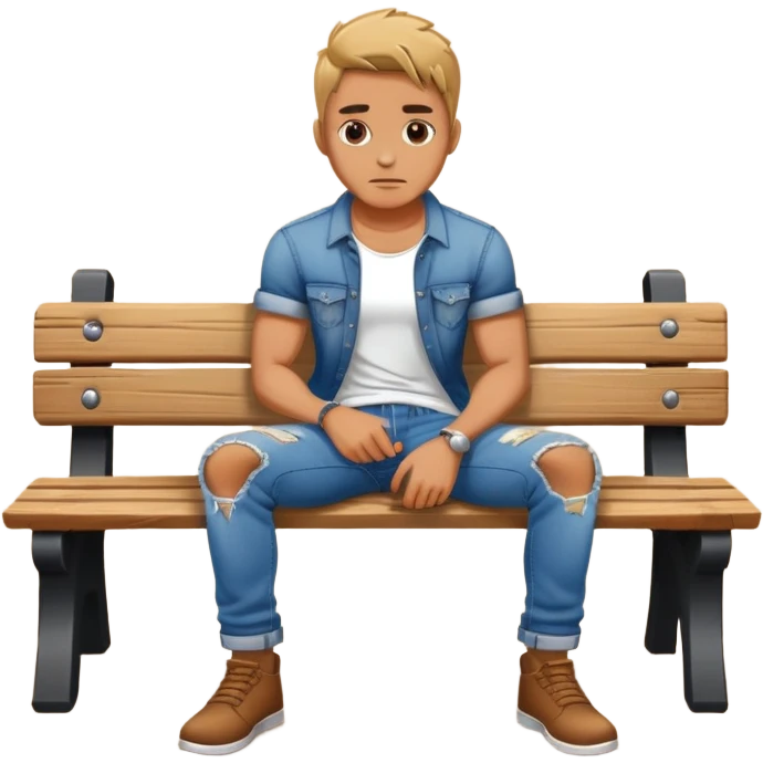 Мужчина садится на банку и она лопается emoji