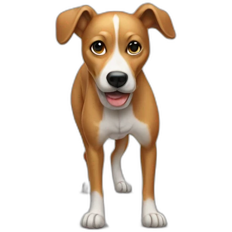 3 legged dog standing on one leg emoji