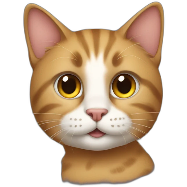 Cat with human hair emoji