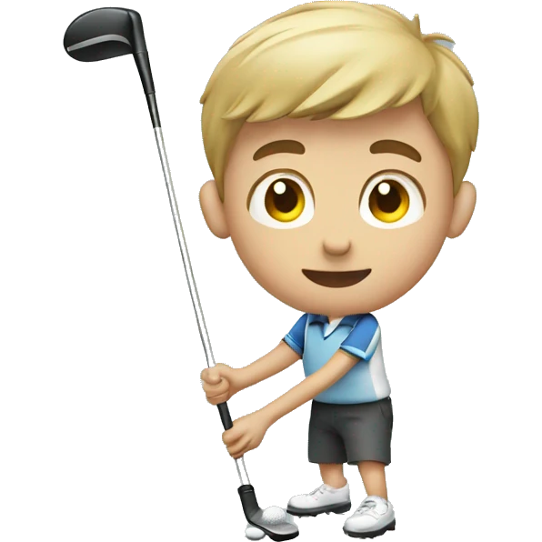 boy Playing golf emoji